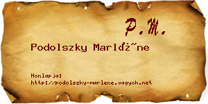 Podolszky Marléne névjegykártya